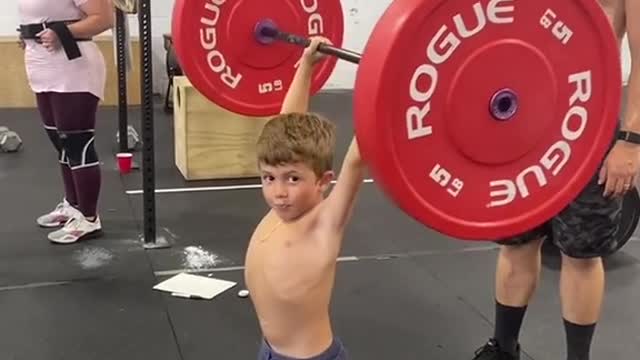 Kid knows how strong he is
