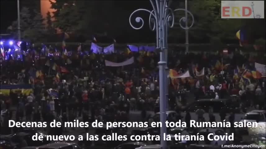 Decenas de miles de personas salen de nuevo a las calles en Rumanía contra la tiranía Covid