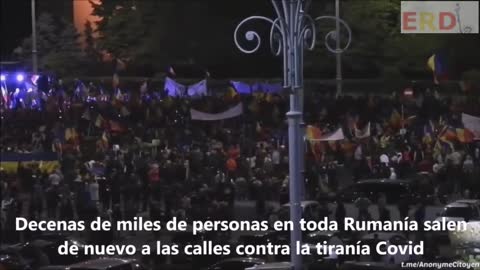 Decenas de miles de personas salen de nuevo a las calles en Rumanía contra la tiranía Covid