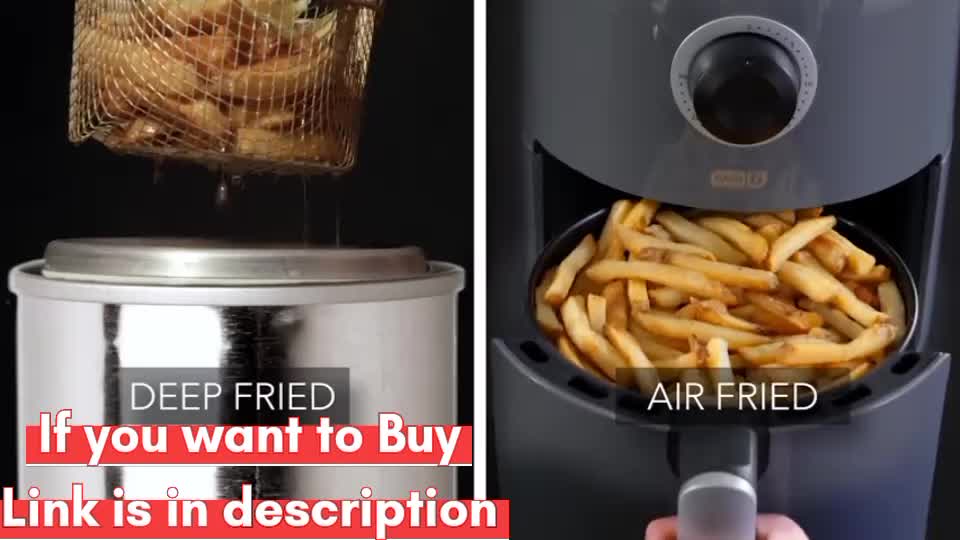 Dash Compact Air Fryer Oven Cooker with Temperature Control, Non-stick Fry Basket, Recipe Guide