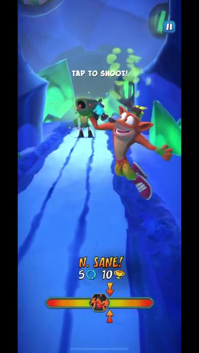 Inferno Thorn Thing Battle Run Gameplay - Crash Bandicoot: On The Run! (Level: Snow Go)