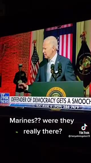 Were The Marines Really There The Night Biden Gave His Divisive Speech?!