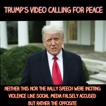 Trump "go home in peace" video wrongfully-accused incite violence