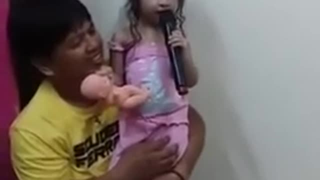 Cute 2 year old baby girl singing HOPELESSLY DEVOTED and JUST ANOTHER WOMAN INLOVE