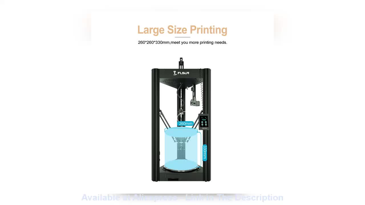 ❤️ FLSUN SuperRacer SR 3DPrinter 200mm/s High-Speed Printing Pre-Assembly Auto-leveling Touch Screen