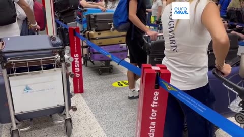 Scenes at Beirut airport with disruption affecting some international flights to Lebanon | NE