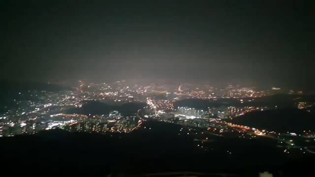 Night view of Mount Sikjang