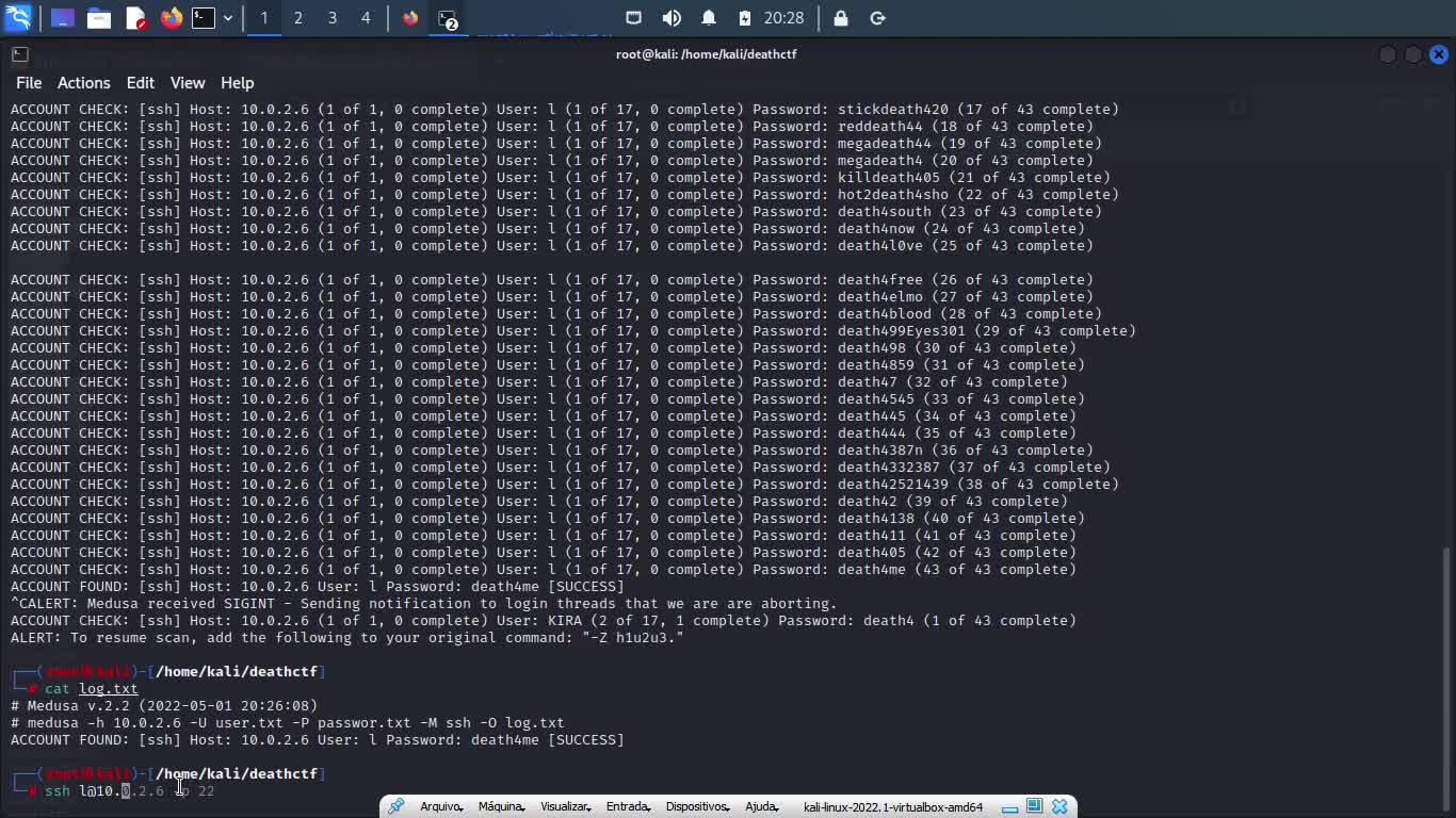Resolvendo CTF DeathNote no VirtualBox com Kali Linux [Ethical Hacking]