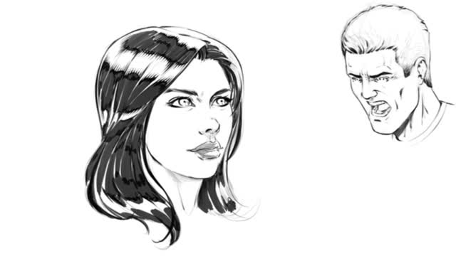 Draw Layers Of A Girl's Hair