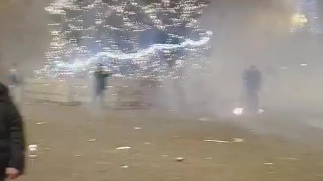 Dudes Dodge a Barrage of Fireworks