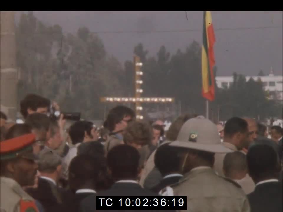 President Pompidou of France attends Epiphany celebrations in Addis Ababa January 1973