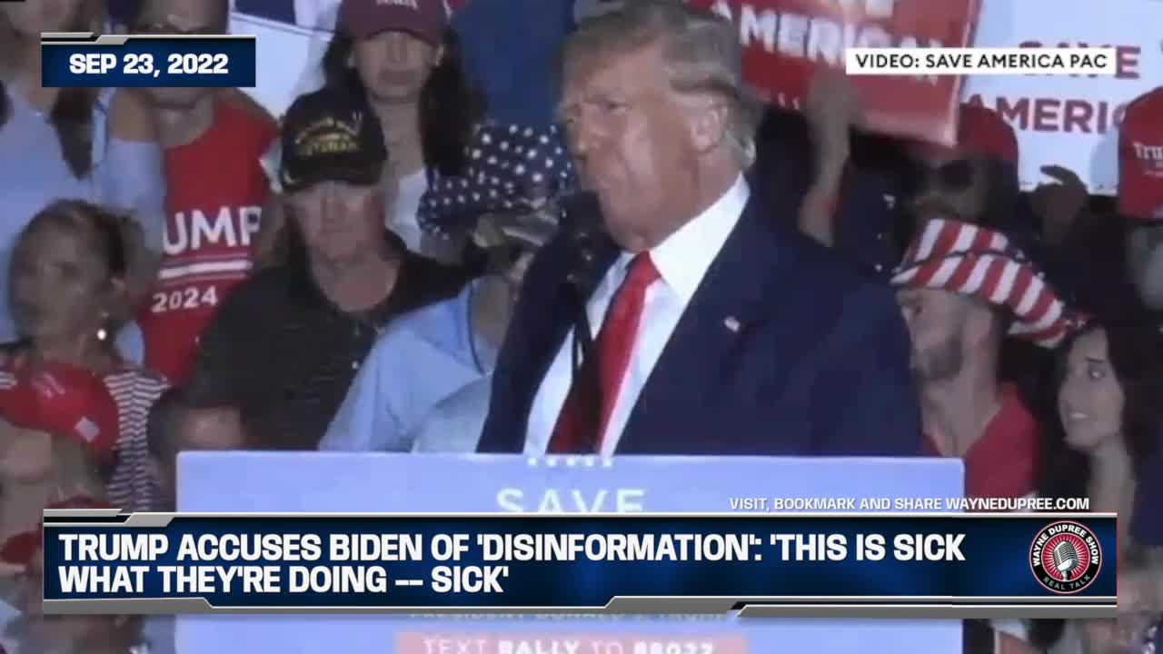 Trump Accuses Biden Of 'Disinformation': 'This Is Sick What They're Doing -- Sick'