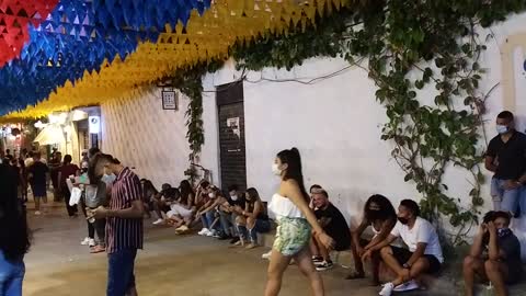 Night time in Cartagena Colombia