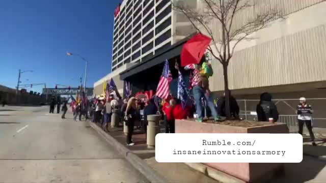 Trump Supporters Gather Outside CNN Headquarters!!