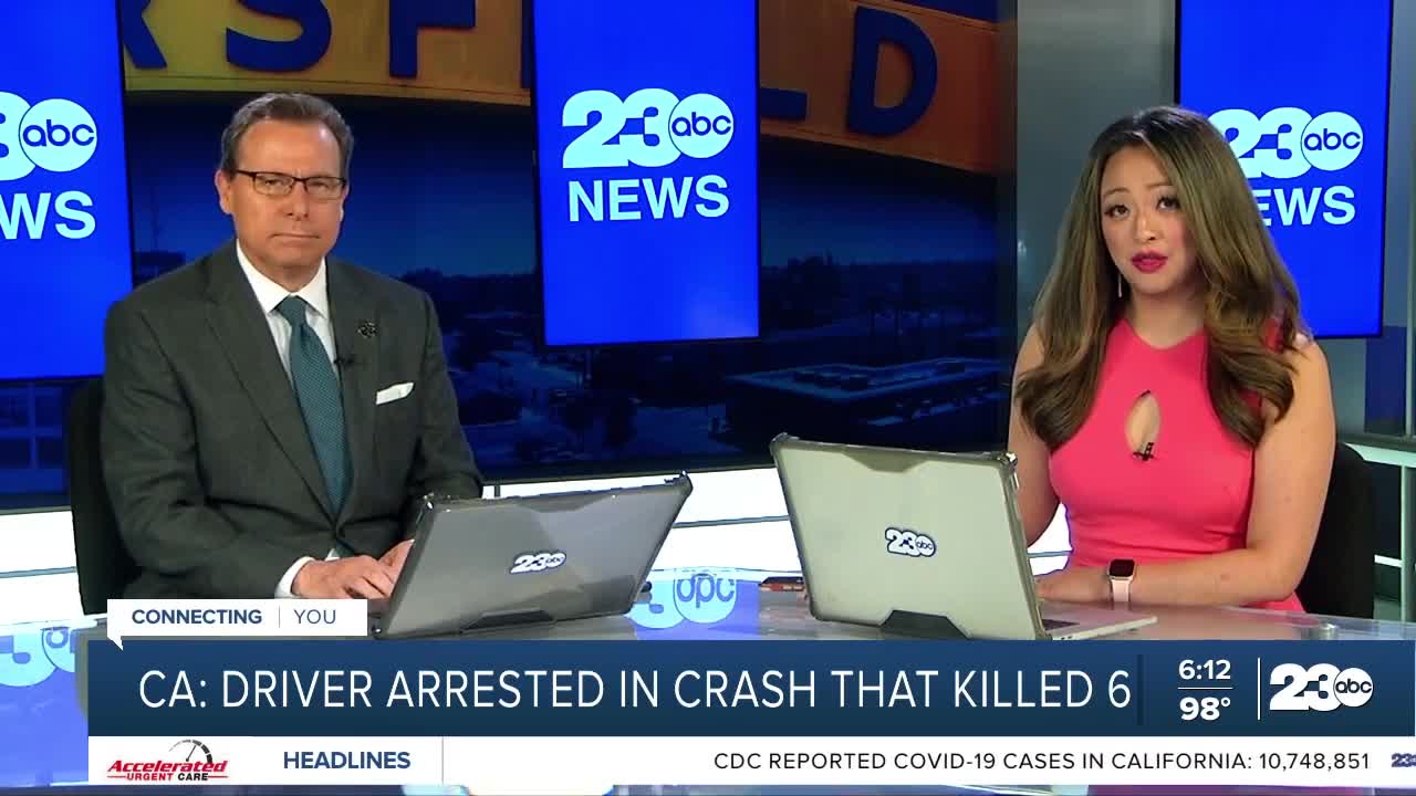 CA: Driver arrested in crash that killed 6 people