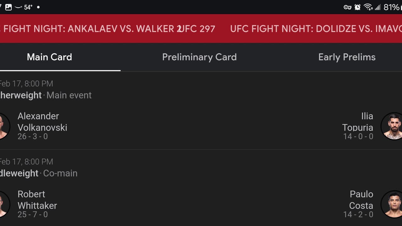 UFC 298 fight card