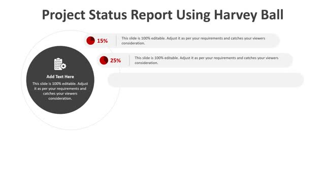 Project Status Report Using Harvey Ball PowerPoint Template