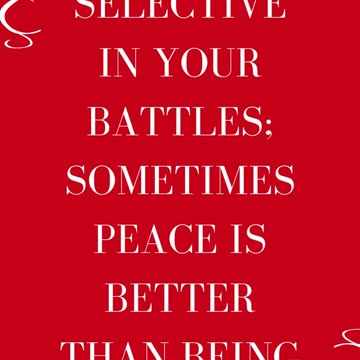 Be Selective
