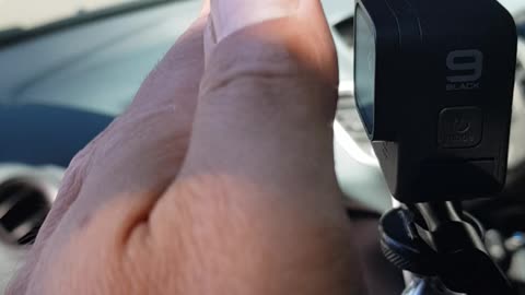 GoPro set up looking outside the passenger window. Postbridge.Dartmoor