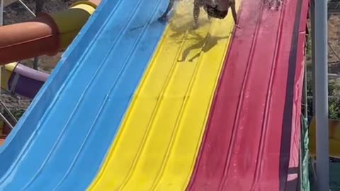 This insane water slide has NO RULES