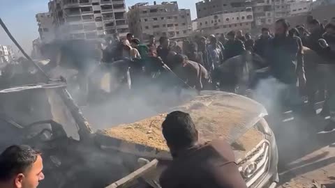 A number of Palestinians were killed after the bombing of a vehicle in Al Jalaa street in Gaza city