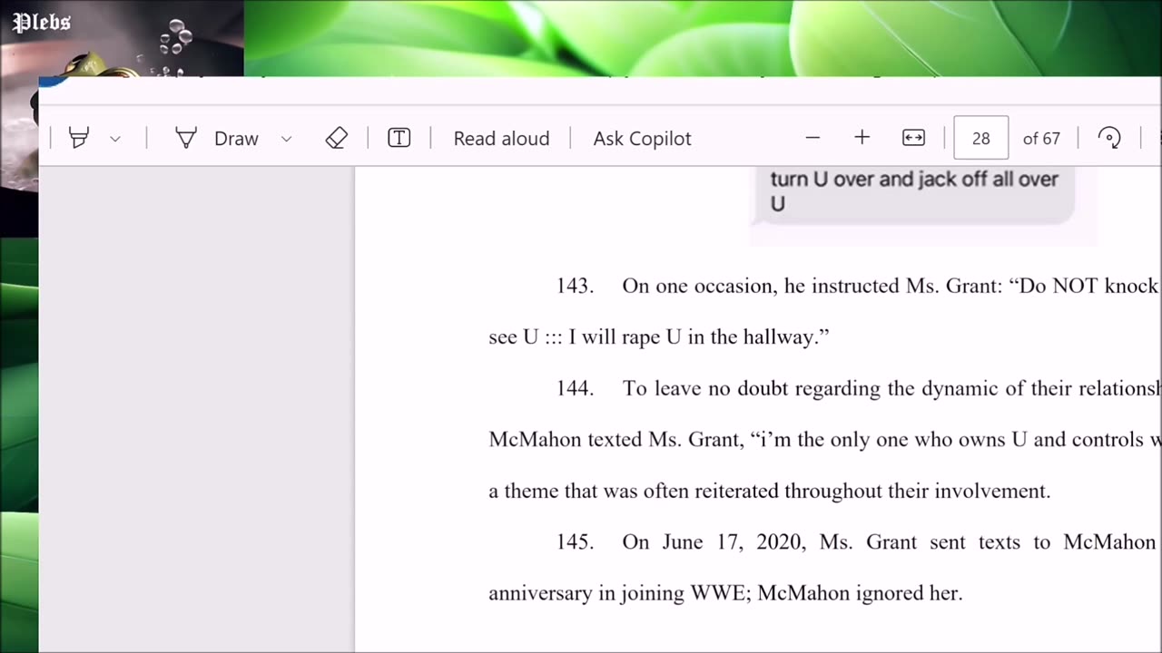 The Tale of Mr Fizzywig Part 3. Reading the allegations against Vince McMahon.