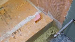 Setting Inside and Outside Kerdi Corners on Shower Curb