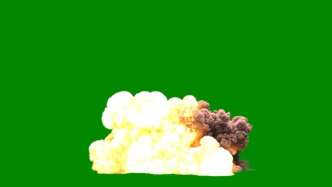 Explosion on green background