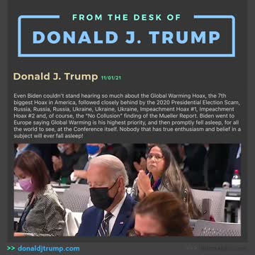 Even Biden couldn’t stand hearing so much about the Global Warming Hoax!