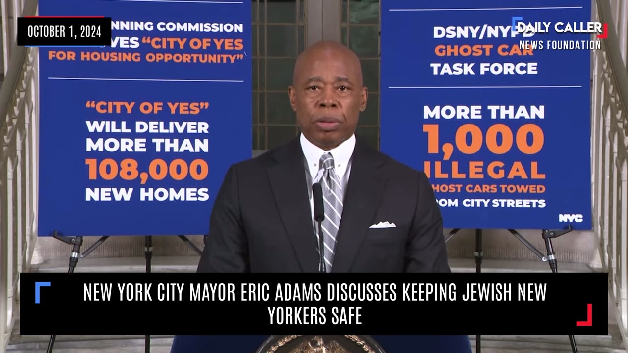 New York City Mayor Eric Adams Discusses Keeping Jewish New Yorkers Safe