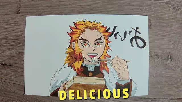 Delicious! Demon Slayer Rengoku Drawing