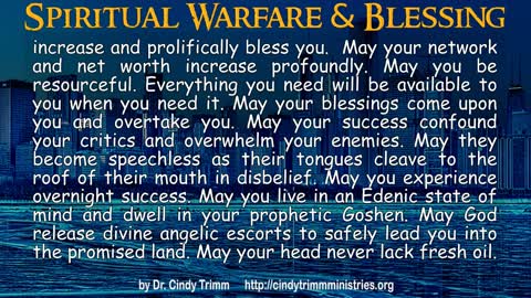 Spiritual Warfare & Blessing: Dr. Cindy Trimm