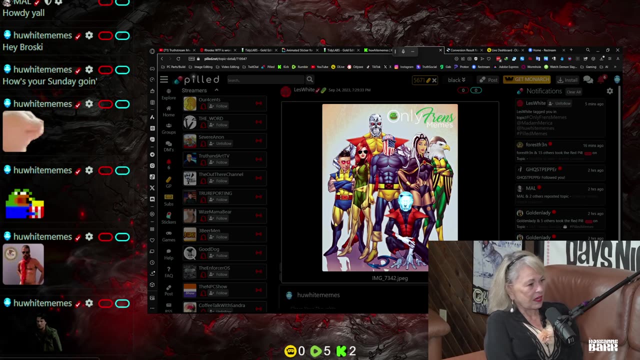 huwhite stream. meme creation