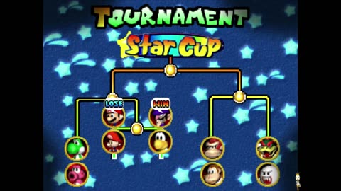 Mario Tennis N64 Singles and Doubles Mushroom, Flower and Star Cups