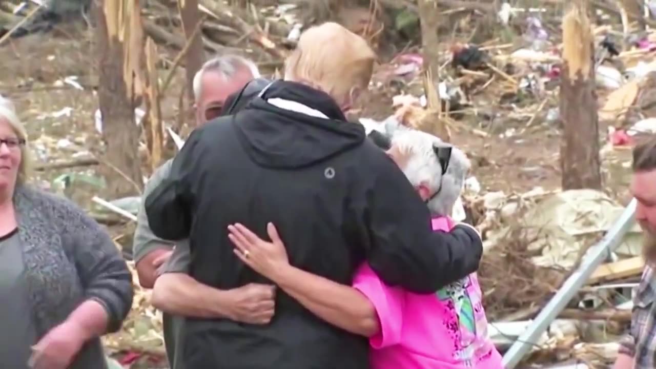 Why is it always former US President Trump meeting the locals at disaster events & not the psychopaths in power now?