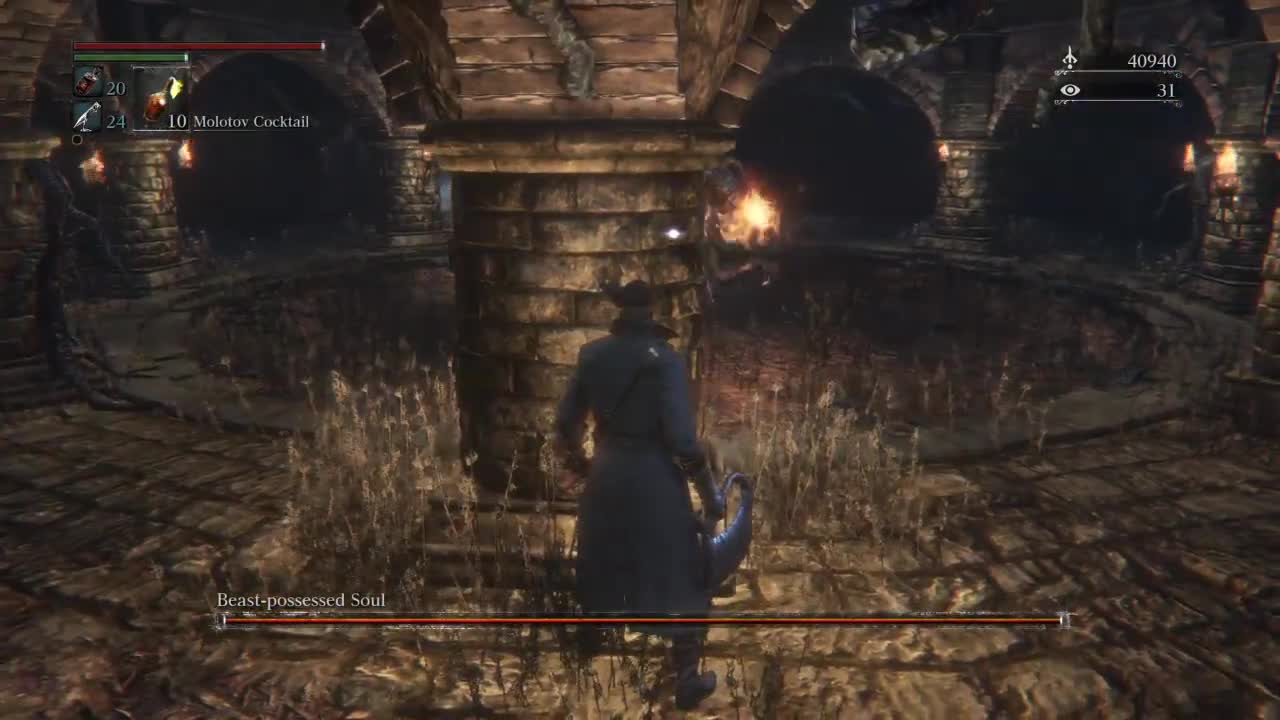 Bloodborne Beast-possessed Soul Boss Fight