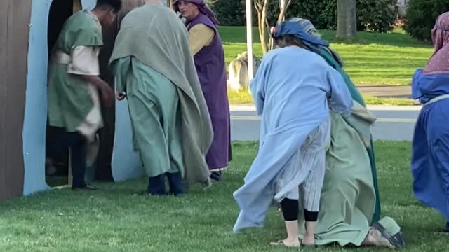 Reenactment of the Crucifixion of Christ. Memorial Baptist Church, Seekonk, MA