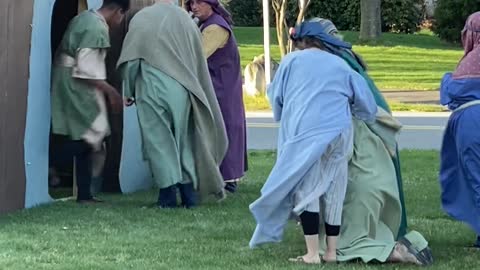 Reenactment of the Crucifixion of Christ. Memorial Baptist Church, Seekonk, MA