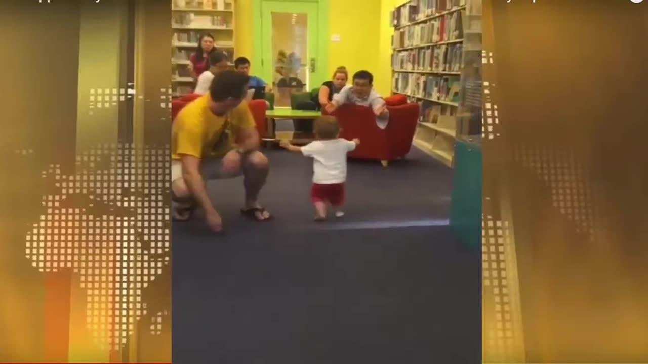 Kids learning to walk -WHOLESOME-