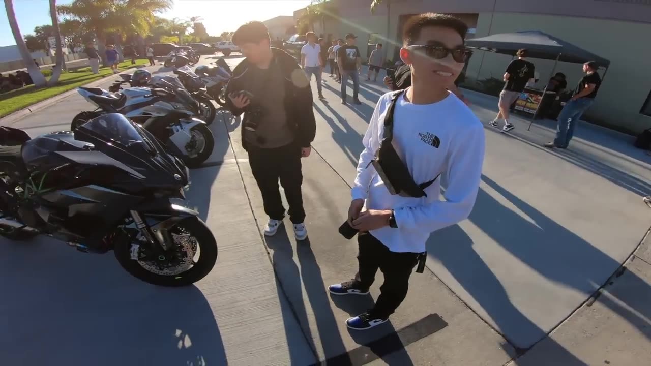 Sneaking My Ninja H2R To A Hypercar Meet!