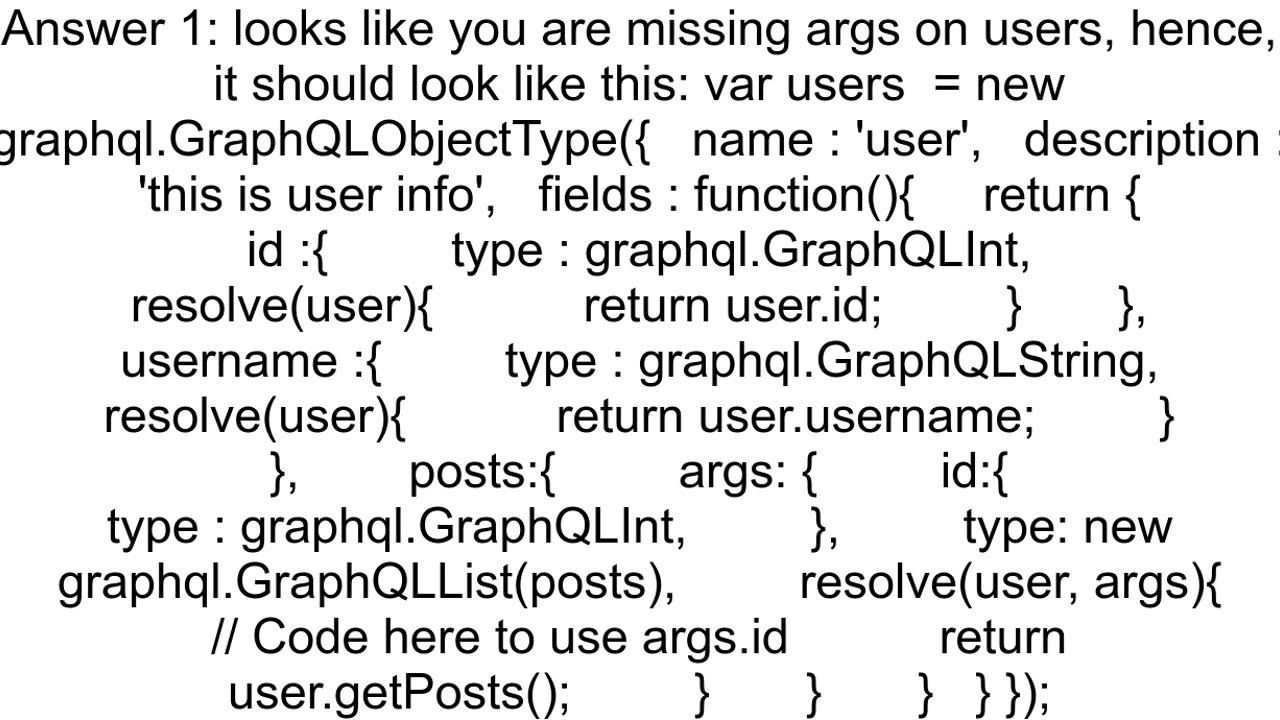 Graphql Unknown argument on field