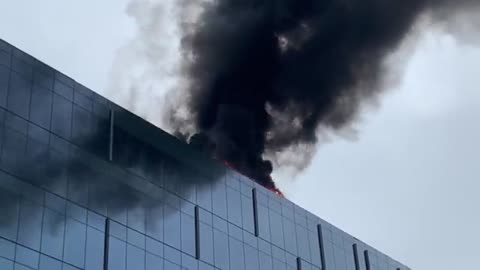 Washington DC Building ON FIRE