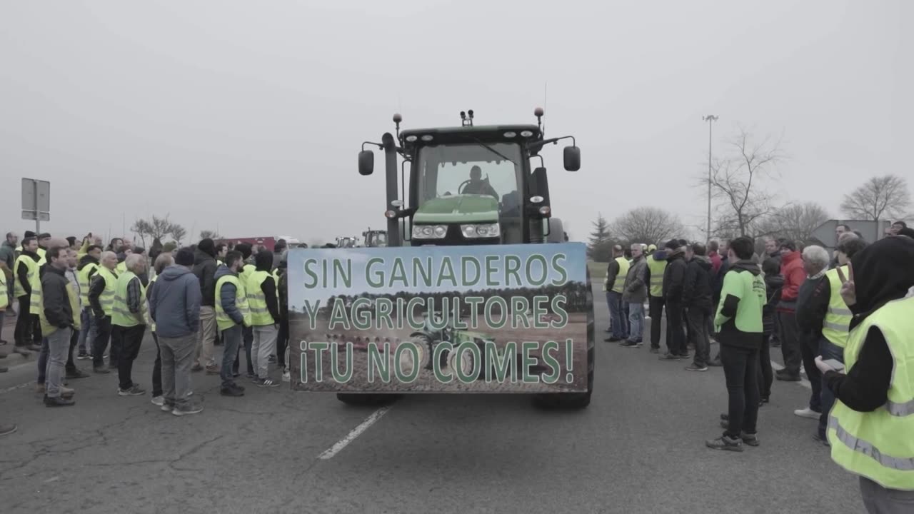 Spanish farmers, tractors join EU protests