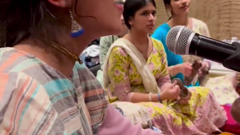 Temple kirtan at the Bhakti center in New York City March 2024
