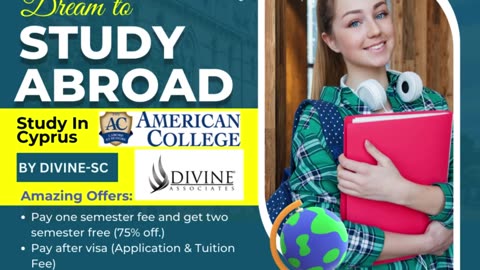 Study in Cyprus with Divine Associates: 75% Off Tuition, High Visa Success