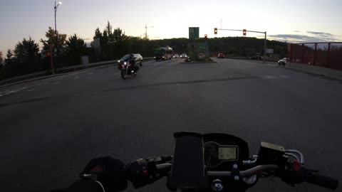 Riding my Suzuki GSXS750 in Worceter MA