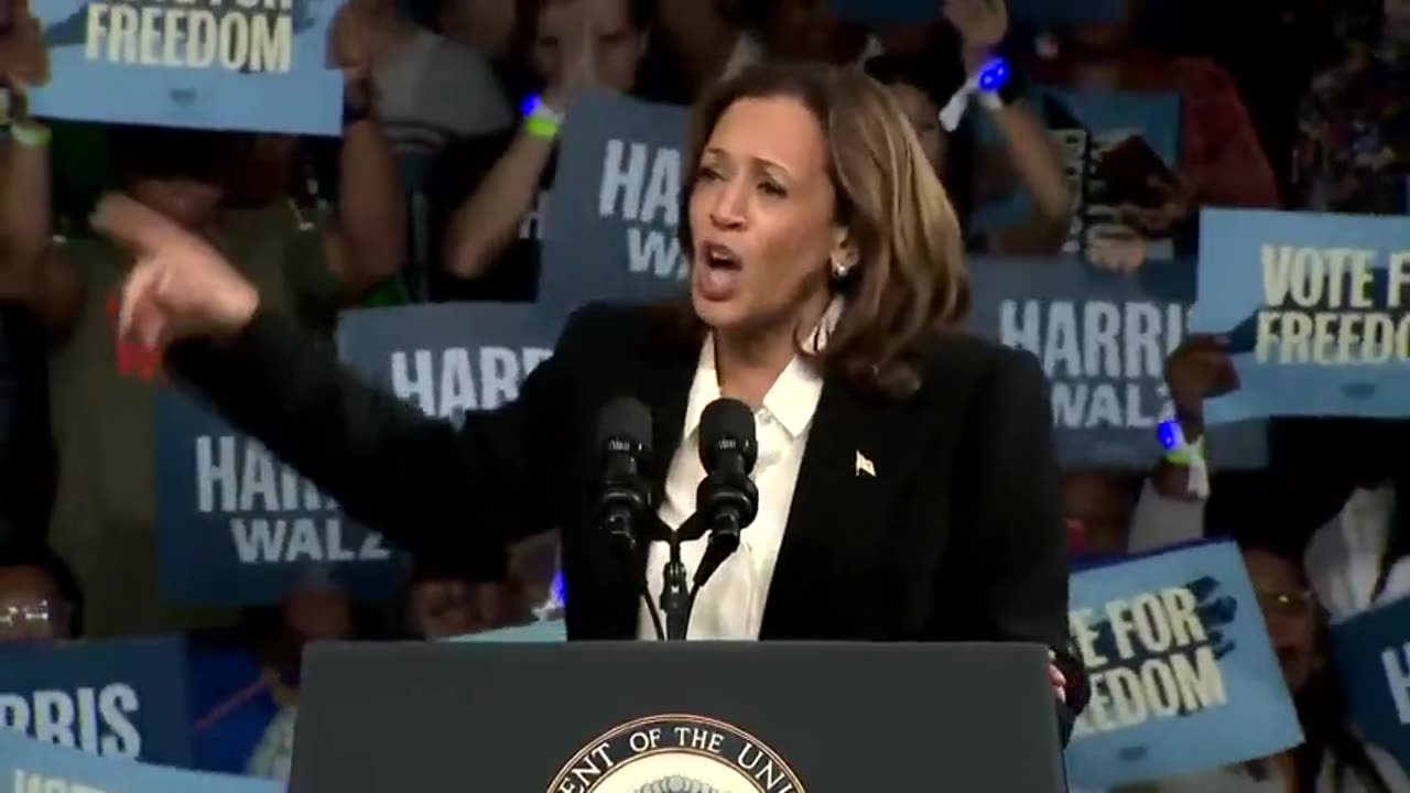 Kamala's on her third accent of the day.