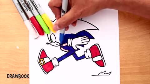 How to draw sonic