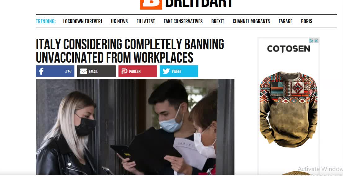 Italy is Considering BANNING UNVAXXED From Working - Mark of Beast. No Pass No Buy