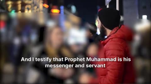 New Muslim takes Shahada repeat after me